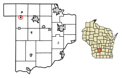 Location of Ironton in Sauk County, Wisconsin.