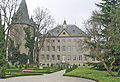 Schloss Schengen mit Nebengebäuden und Park