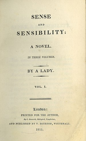 Title page from the first edition of Jane Aust...