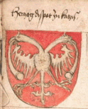 Грб деспота Стефана, према Шафенхаузеровом грбовнику (1486-1492)