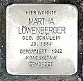 Der Stolperstein für Martha Löwenberger