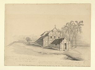 Kottayam Cheriapally, 1835 pencil drawing