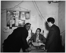 A justice of the peace in Taos County, New Mexico hears a case (1941). Taos County, New Mexico. Justice of the Peace Montoyo hears a minor case. - NARA - 522002.tif