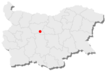 Karte von Bulgarien, Position von Trojan (Bulgarien) hervorgehoben