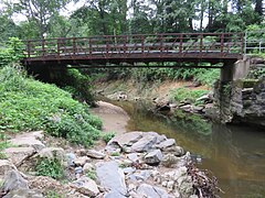 W&OD Trail Glencarlyn Park 3rd footbridge in 2020