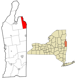 Location in Washington County and the state of New York.