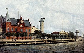 Postamt und Leuchtturm, 1900