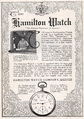 Pubblicità della Hamilton del 1913