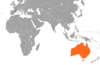 Location map for Andorra and Australia.