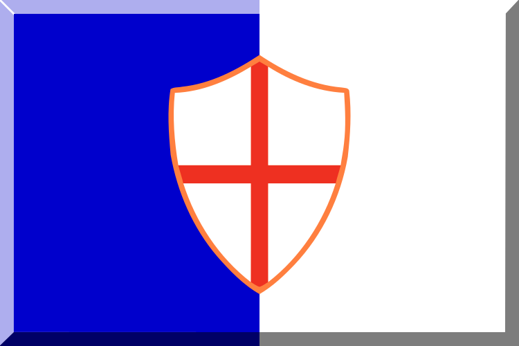 파일:Bandiera blu e bianca con scudo di San Giorgio.svg