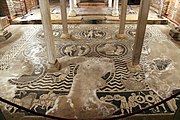 View of the crypt with mosaics of the zodiac