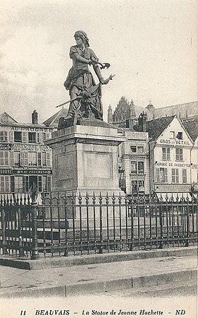 Le monument en 1914 avec son piédestal d'origine, carte postale Neurdein.