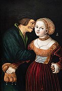Les Amoureux, de Lucas Cranach l'Ancien.