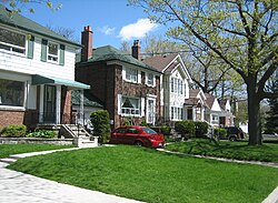 A group of houses in the Birch Cliff neighborhood