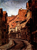 Um 1880, Gemälde von Carl Josef Alois Bourdet: Meinhardshof von Norden