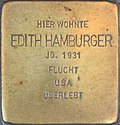 Braunschweig Leonhardstraße 1 Stolperstein Edith Hamburger