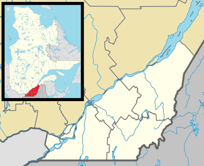 Location map Canada Southern Quebec