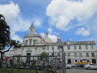 Vista externa da Catedral de Nossa Senhora da Piedade, em Salvador, Bahia, Brasil.