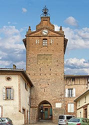 The clock tower in Verdun-sur-Garonne