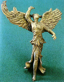 nike goddess greek mythology colchis victory hellenistic vani statuette georgia found ancient winged speed period wikipedia logo nation greece birth