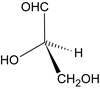 Keilstrichformel von D-Glycerinaldehyd