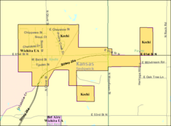 Detailed map of Kechi, Kansas