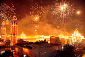 Diwali fireworks and lighting celebrations India 2012.jpg