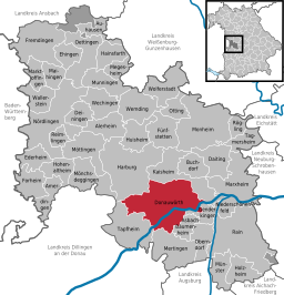 Läget för Donauwörth i Landkreis Donau-Ries