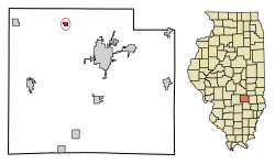 Location of Shumway in Effingham County, Illinois.