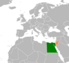 Location map for Egypt and Jordan.