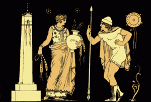 Electra and Orestes, from an 1897 Stories from...