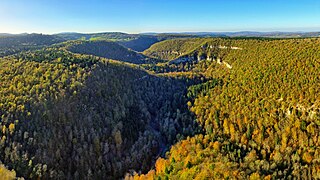 Les gorges du Lison au niveau de Saraz.