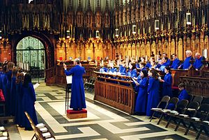 Anglican choir music - a guest choir practices...