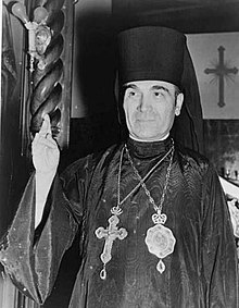 Bishop Fan Noli, founded the Orthodox Autocephalous Church of Albania Fan Noli 1939.jpg