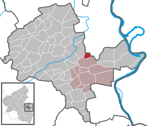 Poziția Frettenheim pe harta districtului Alzey-Worms