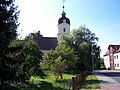 Kirche und Grabmal auf dem Kirchhof