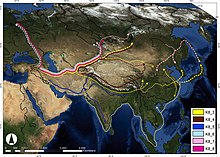 Genetic analysis on the spread of barley from 9,000 to 2,000 BP Genetic analysis on the spread of barley from 9000 to 2000 BCE.jpg