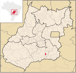 Localização de Rio Quente em Goiás