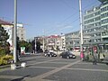 Hodžovo námestie is one of the few places in Bratislava where trolleybuses have their separate stops