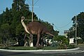 Estatua de Muttaburrasaurus en Hughenden, a las afuera de Queensland, Australia