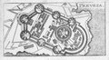 Xilografía del castillo de Bouka de Leonhard Loschge, 1687