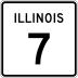 Illinois Route 7 marker