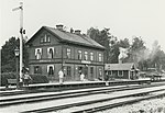 Järnvägsstationen i Hälleforsnäs i början av 1900-talet.