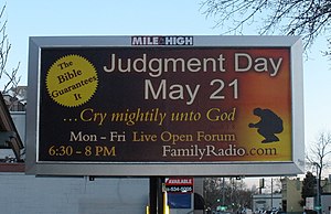 Sign for Family Radio's prediction of the end ...