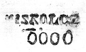 Kőedény jegy, 1890