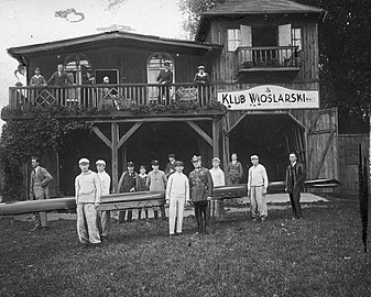 Przystań klubowa w 1931 (widok od Warty)