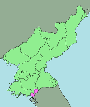 English: Area map of Kaesong Industrial Region...