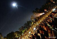 The crowd watching West perform at the 2015 Hollywood Bowl
