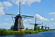 Moulins de Kinderdijk en Hollande du Sud