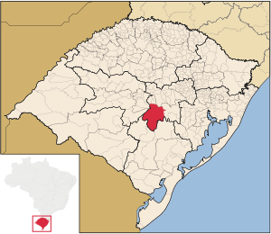 Localização de Cachoeira do Sul